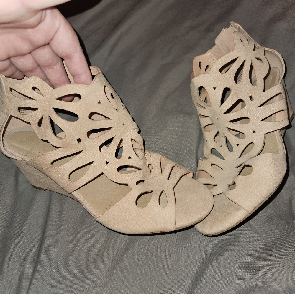 Torrid Cutout Midi Wedge Blush (Wide Width)